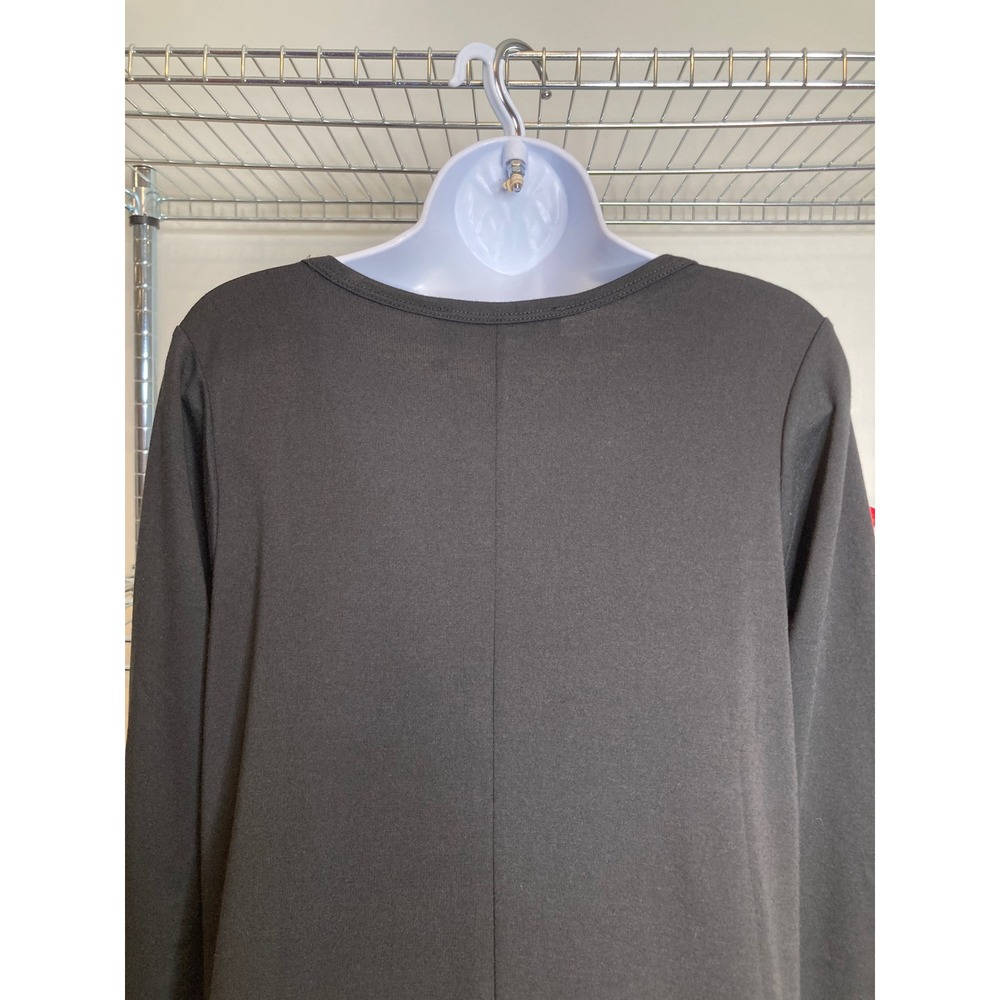 NWT Three Bird Nest Womens Black Ruffle Hem Tunic Dress Sz S Boho Flowy Oversize - Picture 9 of 10